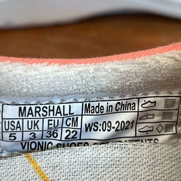 Vionic Beach Sneakers Shoes Marshall Peach 5 - Picture 9 of 9